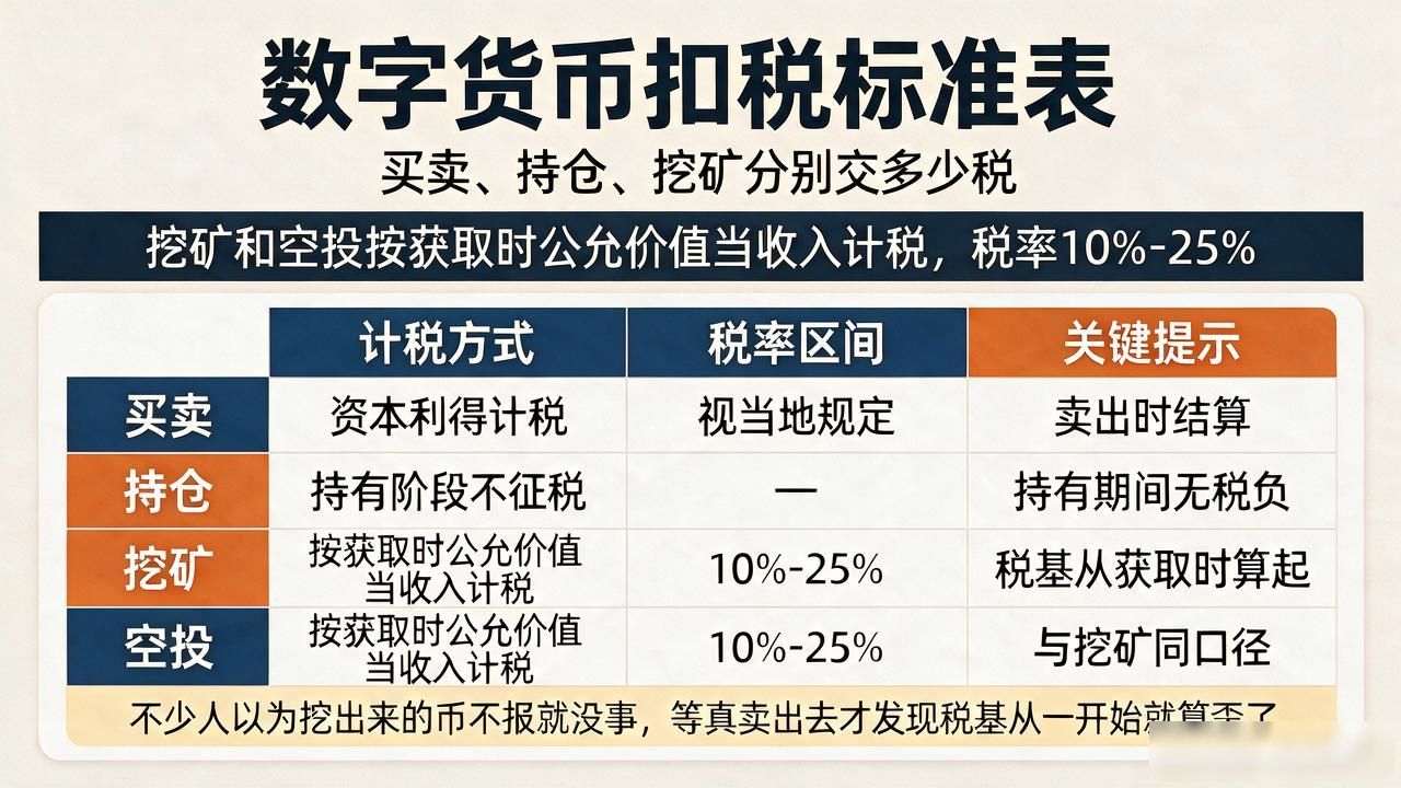 数字货币扣税标准表_持有期免征线_买卖交易税率