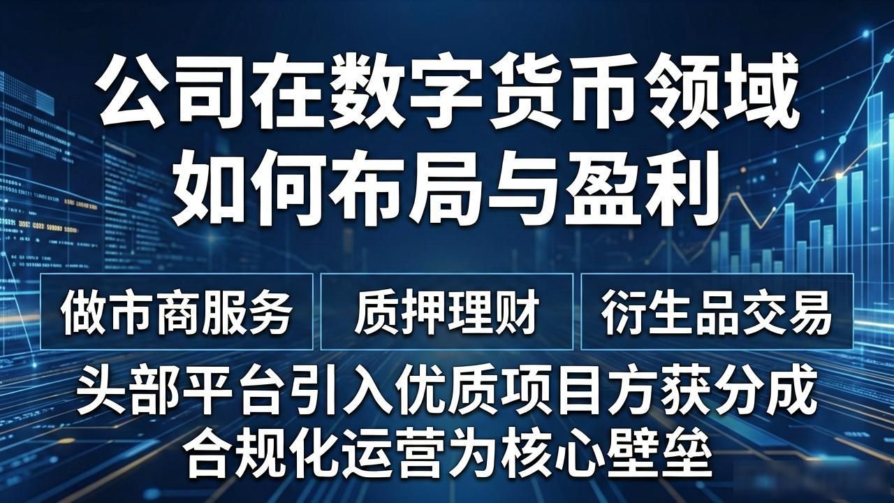 公司在数字货币领域如何布局与盈利