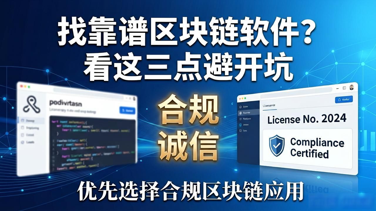 找靠谱区块链软件？看这三点避开坑