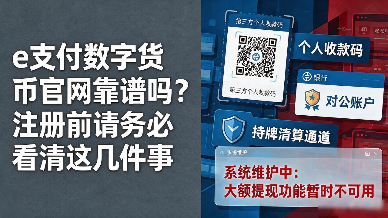 e支付数字货币官网靠谱吗？注册前请务必看清这几件事