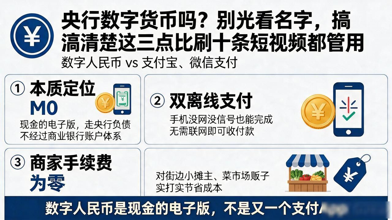 央行数字货币吗？别光看名字，搞清楚这三点比刷十条短视频都管用