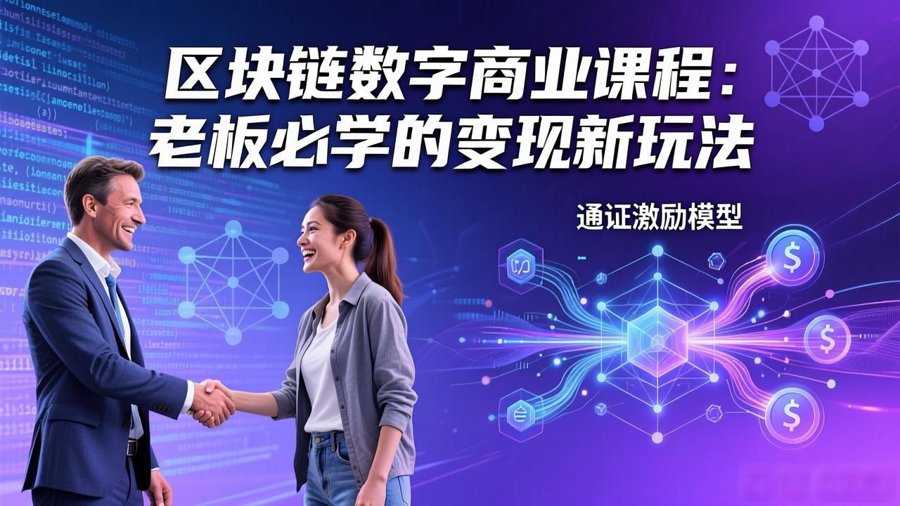 区块链数字商业课程：老板必学的变现新玩法
