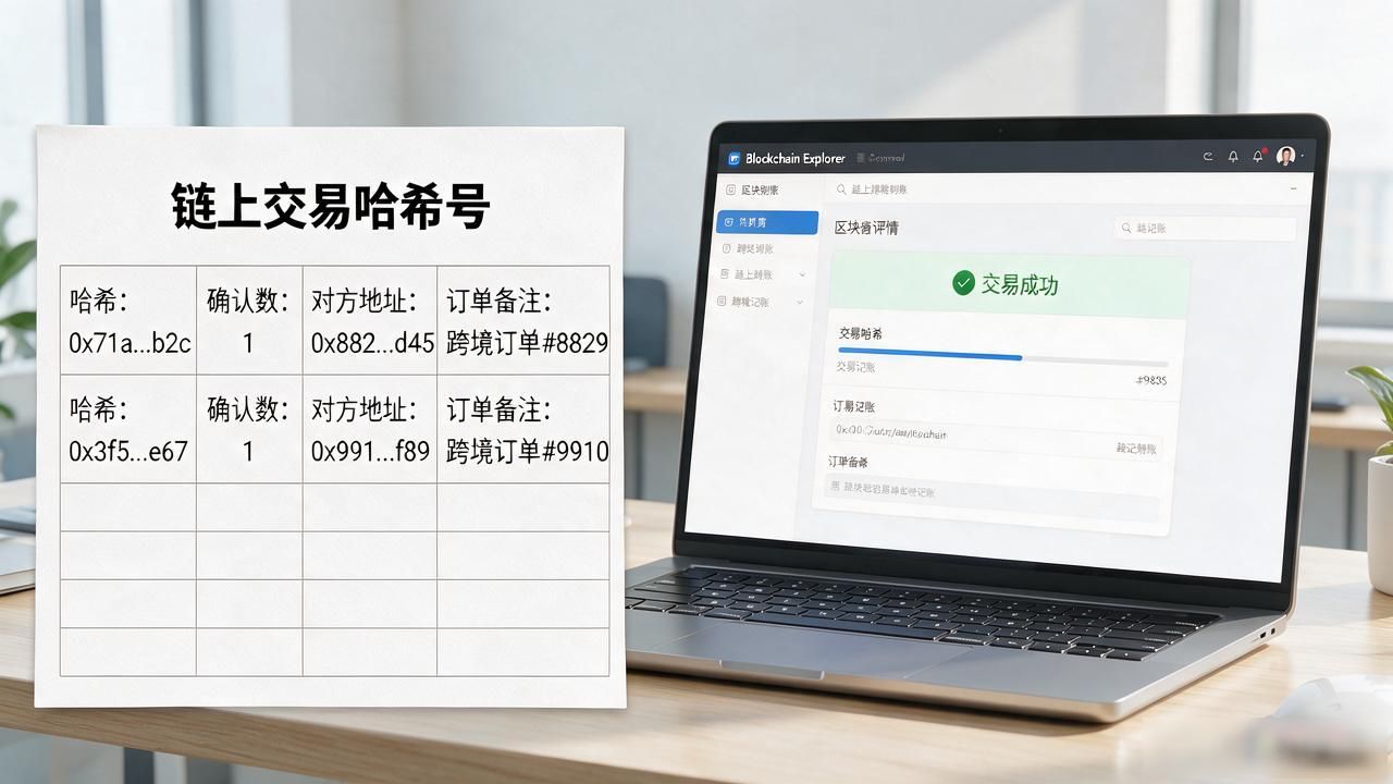 链上交易哈希登记对账技巧_跨境电商USDT比特币记账方法_数字货币账目