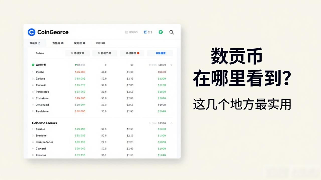 数字货币在哪里看到？这几个地方最实用