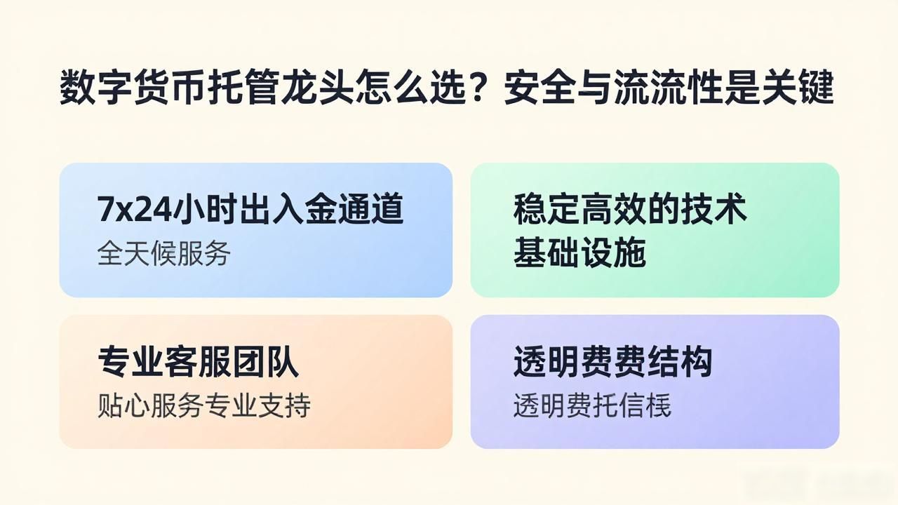 数字货币托管龙头怎么选？安全与流动性是关键