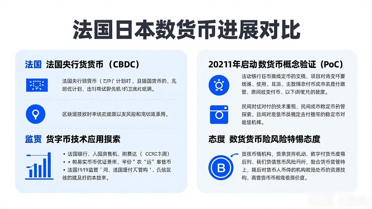 法国日本数字货币进展对比