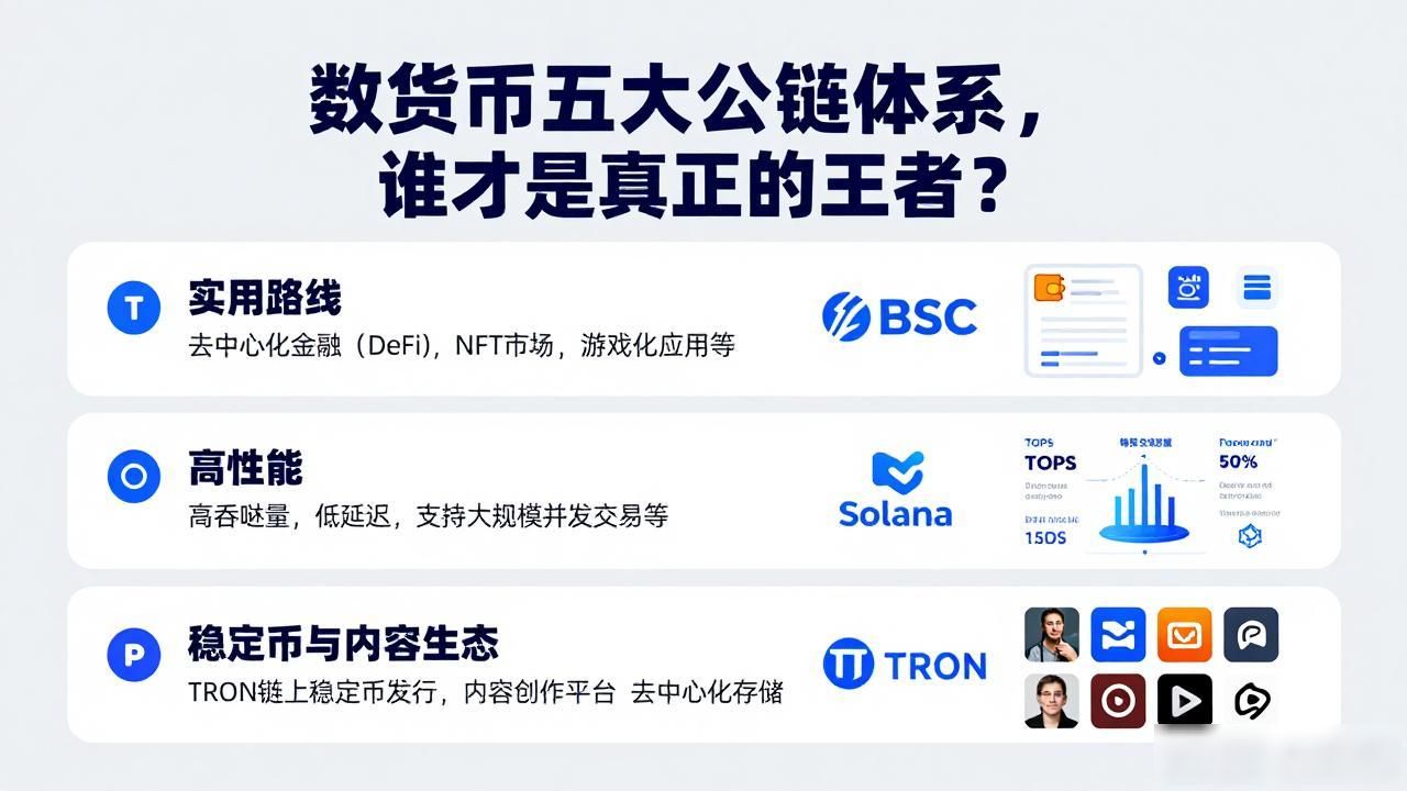 数字货币五大公链体系，谁才是真正的王者？