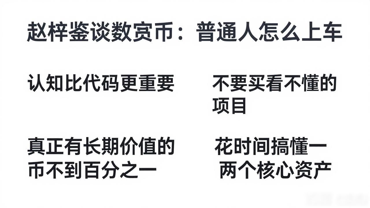 赵梓鉴谈数字货币：普通人怎么上车
